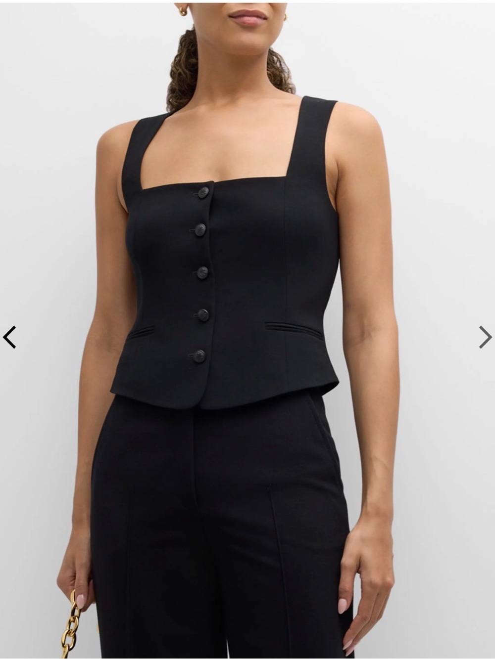 rag & bone Black Buttoned Tailored Vest